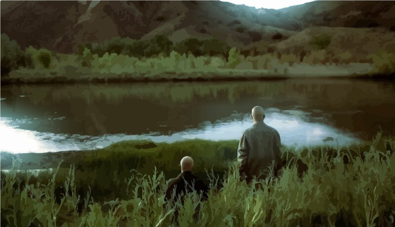 Two People by a River