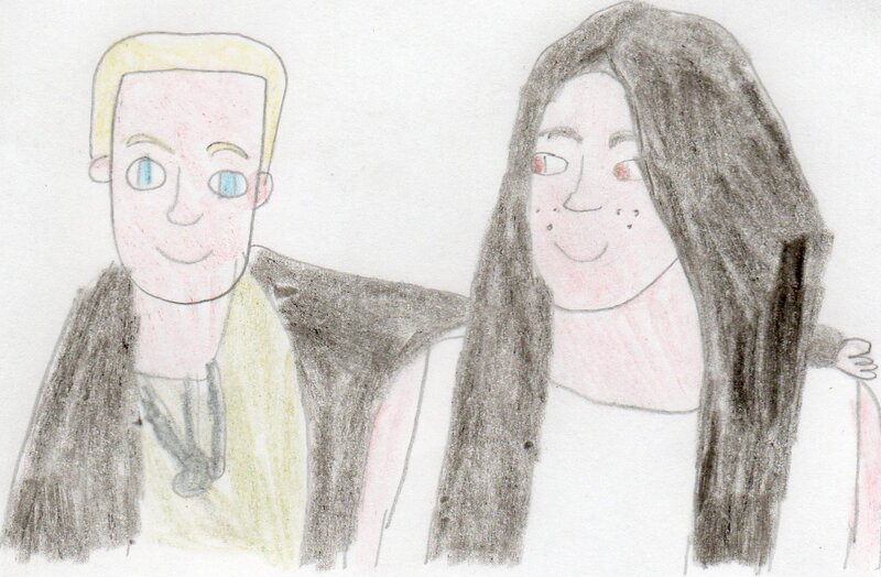 Two People Drawing