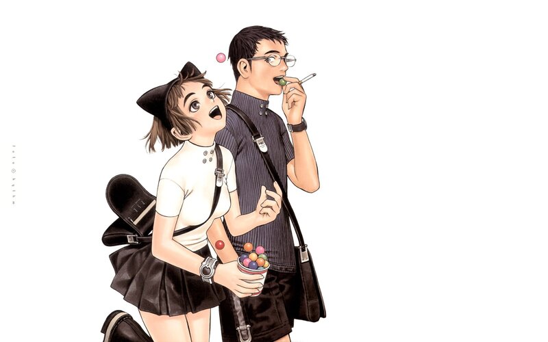 Two People Eating Candy