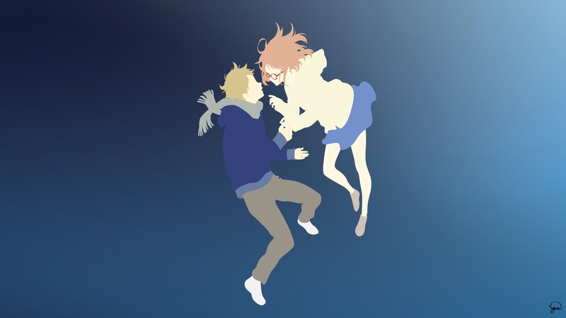 Two People Embracing — Blue, Calm