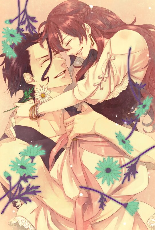 Two People Embracing — Pink