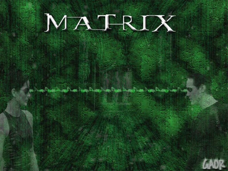 Two People Facing Each Other — Green, Dramatic