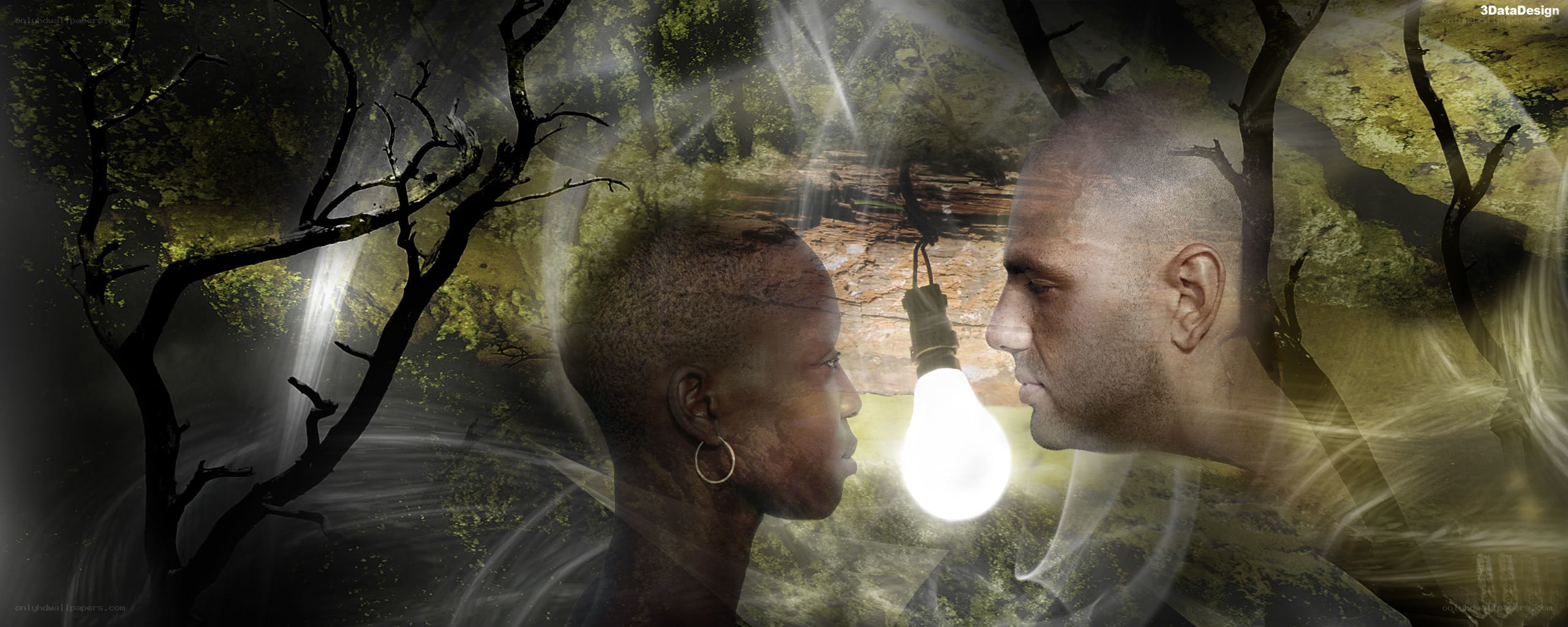 two people facing each other