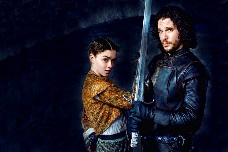 Two People Holding a Sword