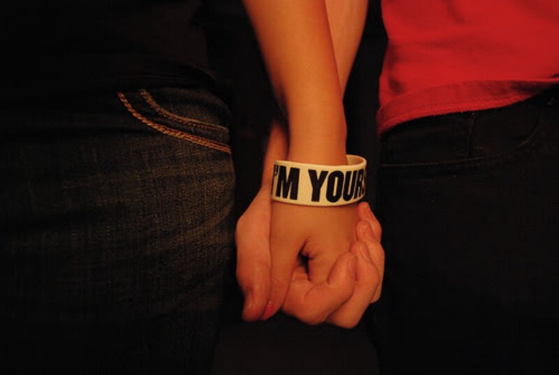 Two People Holding Hands — Black, Intimate