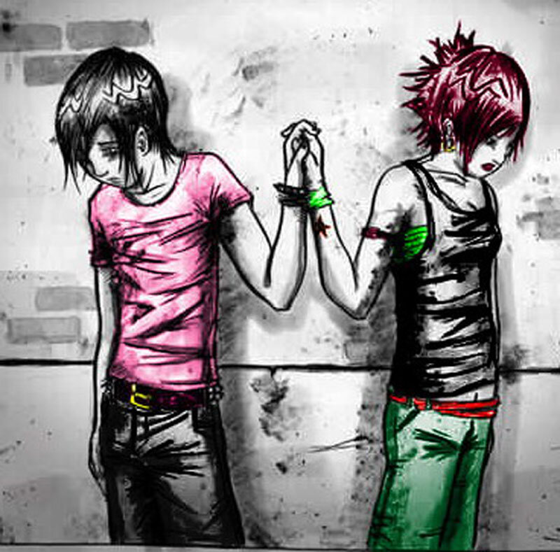 Two People Holding Hands — Pink