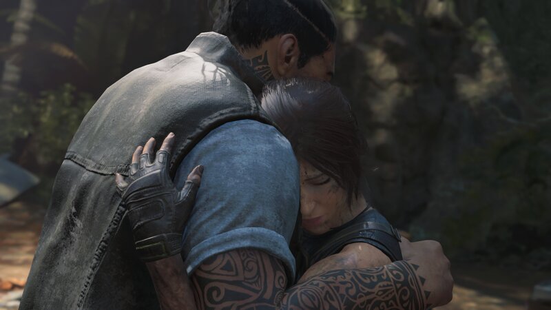 Two People Hugging — Brown, Intimate