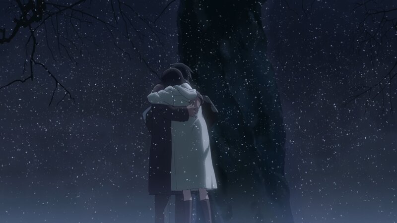 Two People Hugging — Dark Blue