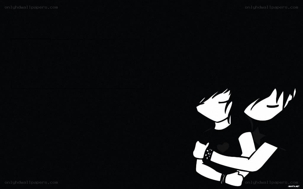two people hugging in black and white