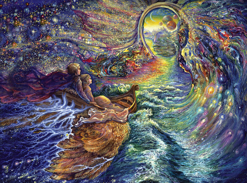 Two People in a Boat — Blue, Fantastical