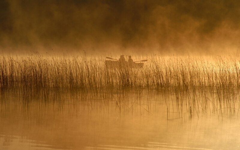 Two People in a Boat — Gold