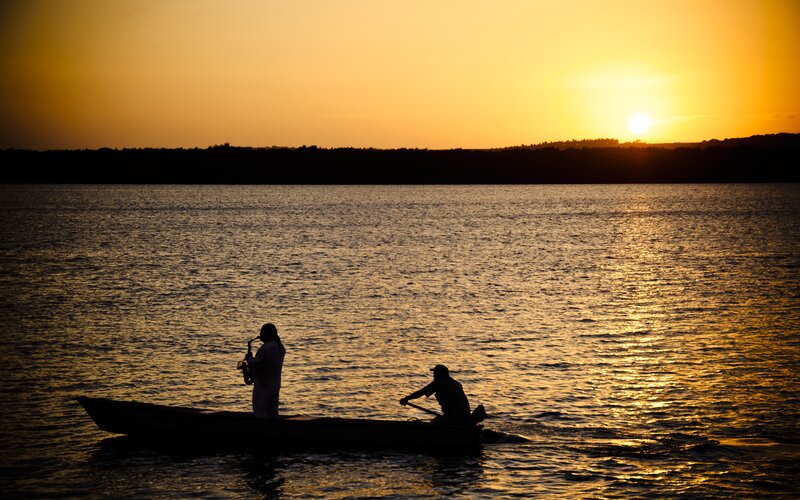 Two People in a Boat