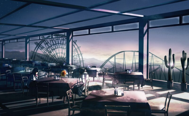 Two People in a Cafe