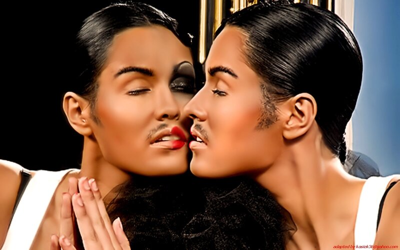 two people in a close pose
