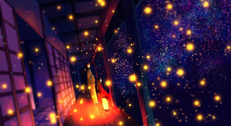 Two People in a Corridor