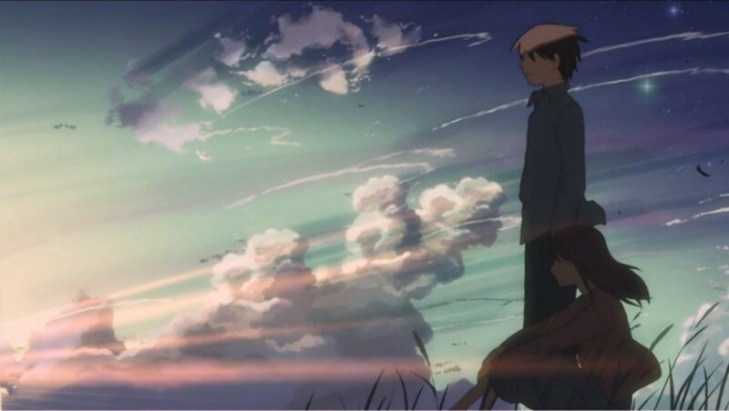 Two People in a Field — Blue