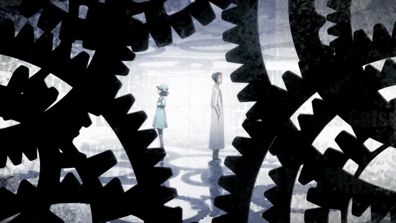 Two People in a Gear-filled Space