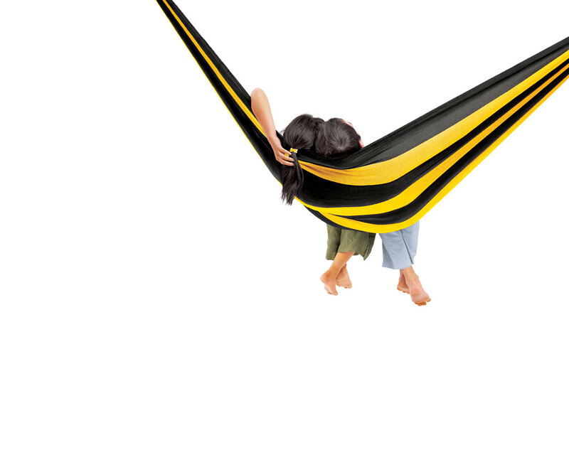 two people in a hammock