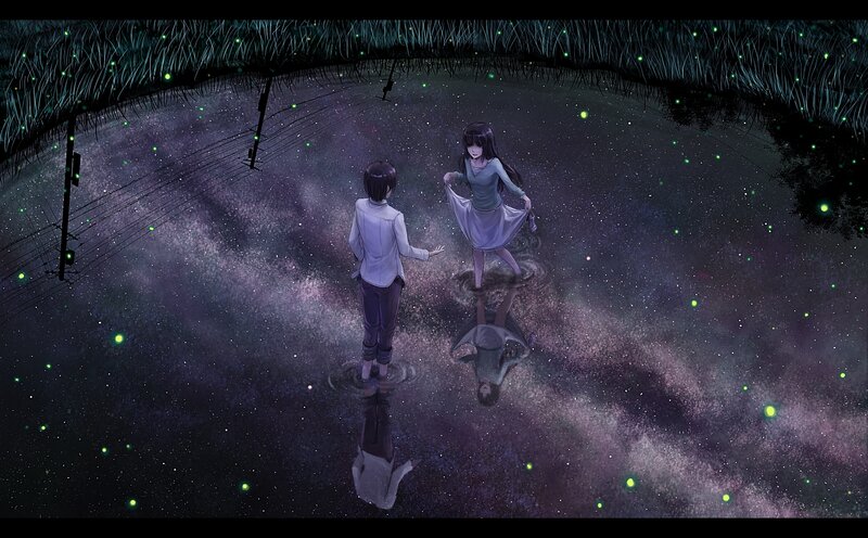 Two People in a Pond