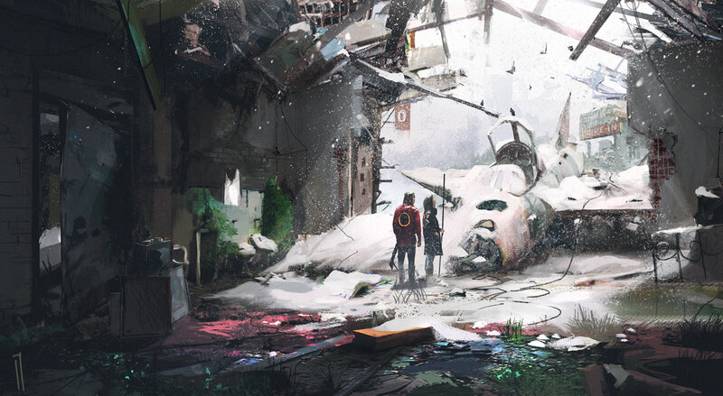 Two People in a Ruined City