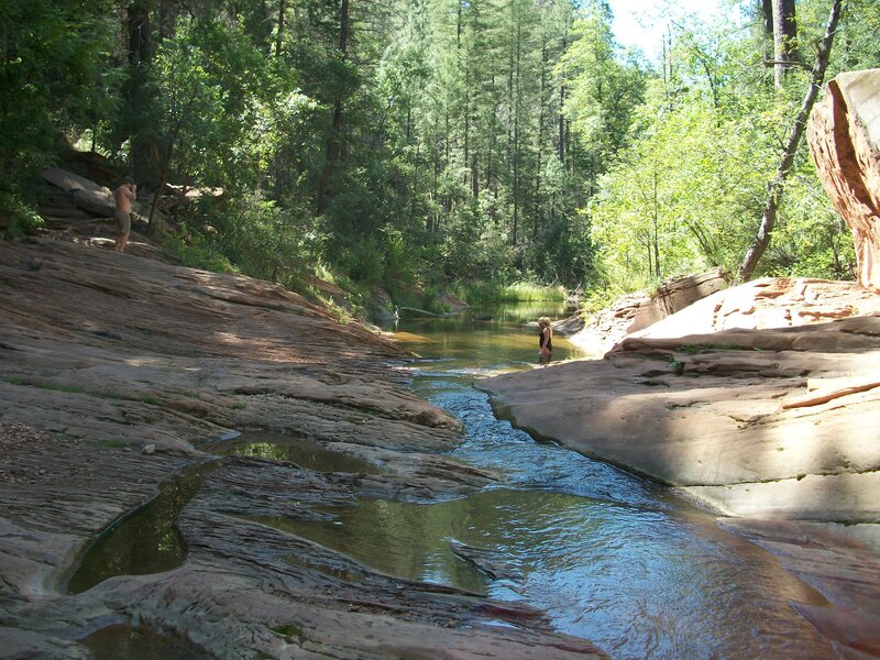 Two People in a Stream