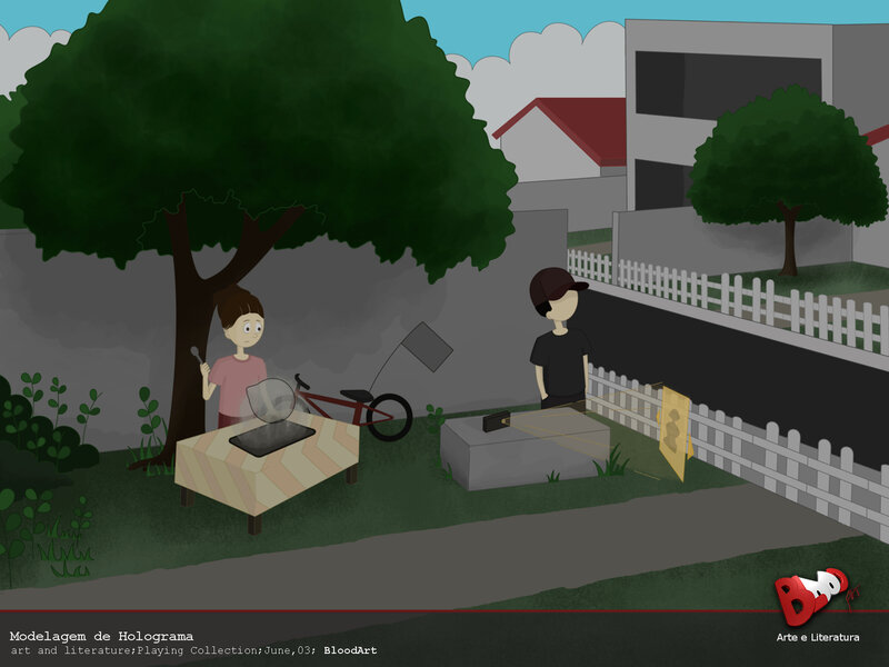 Two People in Backyard
