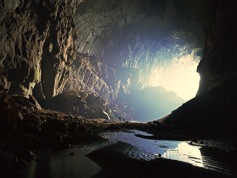 Two People in Cave