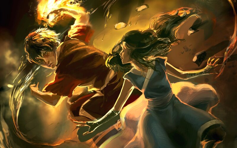 Two People in Combat