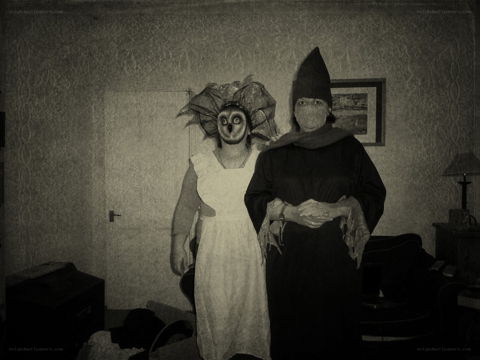 Two people in costumes