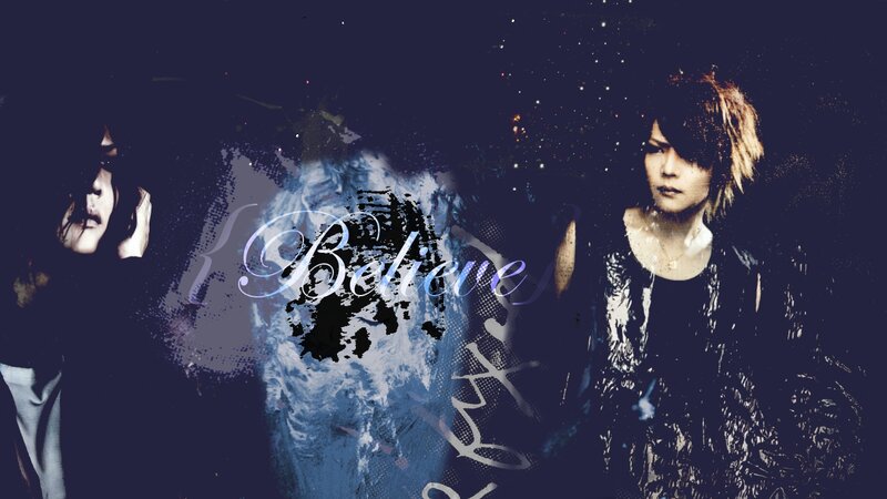 Two People in Dark Clothing — Blue