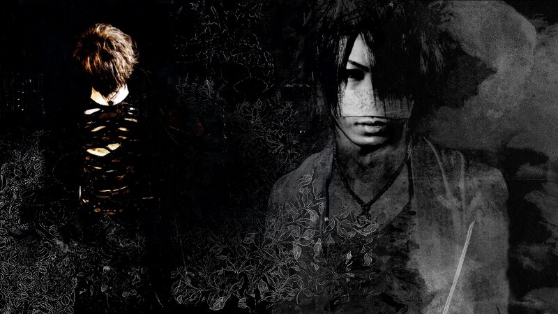 Two People in Dark Setting — Black