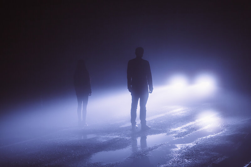 Two People in Fog