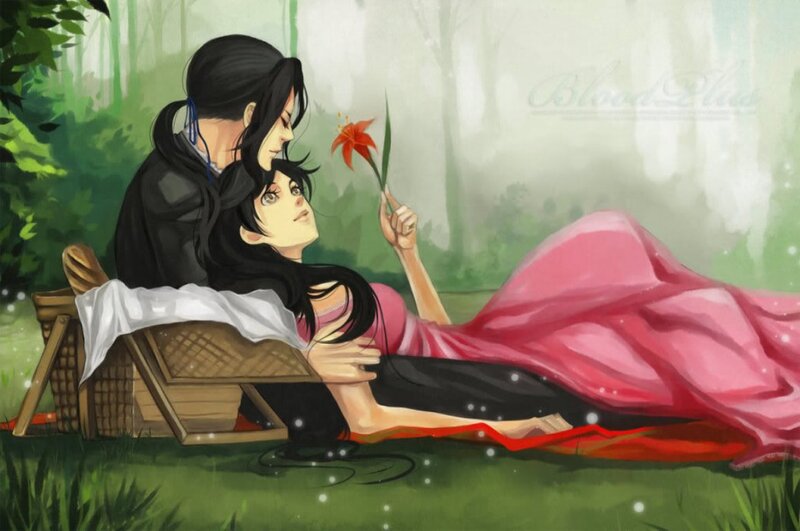 Two People in Forest — Green, Serene, Afternoon