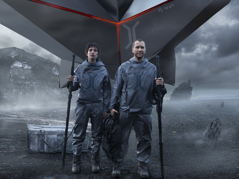 Two People in Futuristic Gear