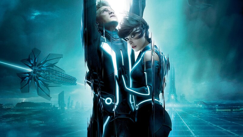 Two People in Futuristic Suits — Blue, Dramatic, Night