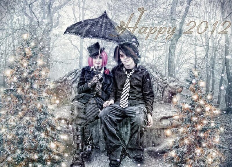 Two People in Goth Attire