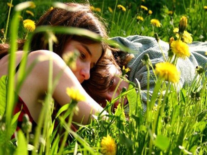 Two People in Grass