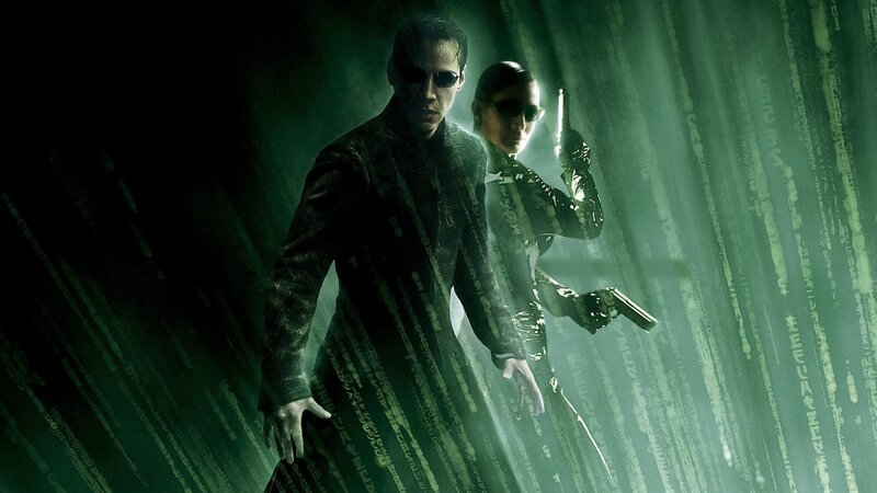 Two People in Green Matrix