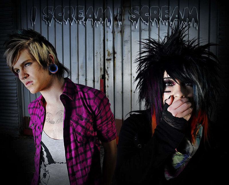 two people in punk style