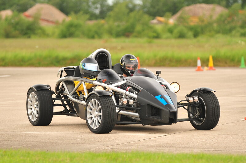 Two People in Race Car