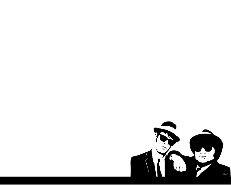 Two People in Silhouette — Black, Minimalist