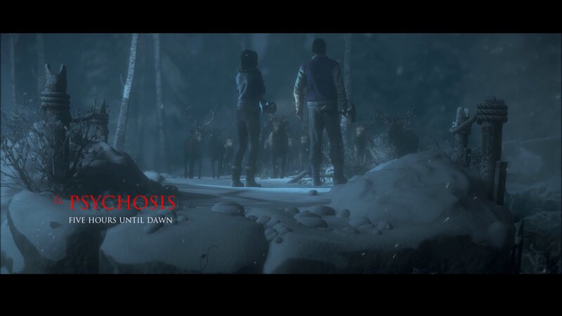 Two People in Snow — Blue, Dark, Tense
