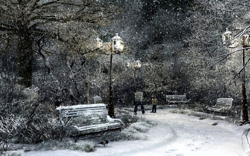 Two People in Snow