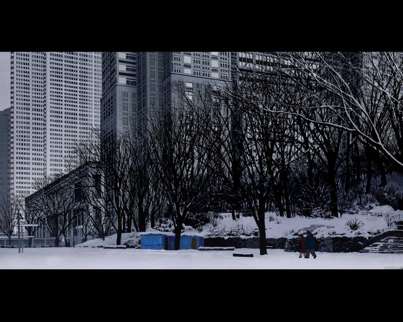 Two People in Snow — White, Cold, Winter