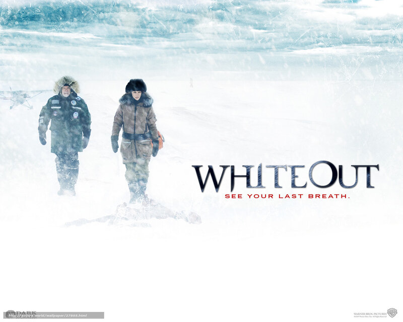 Two People in Snowstorm