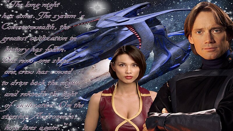 Two People in Space Uniforms