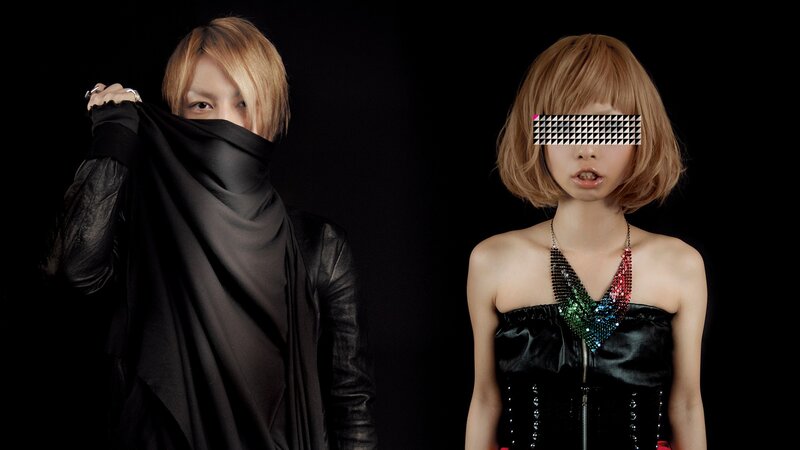 two people in stylized fashion
