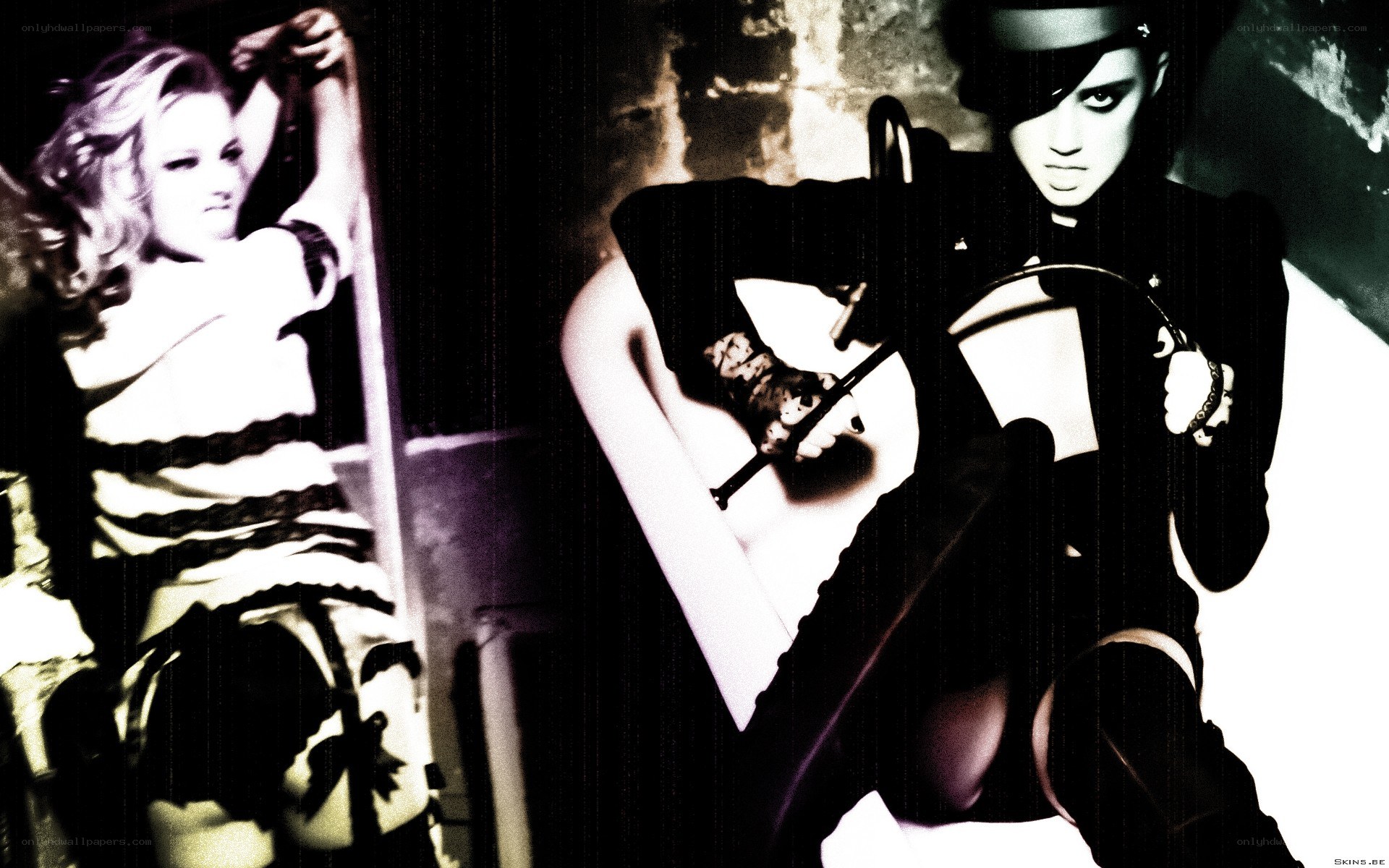 two people in stylized photos