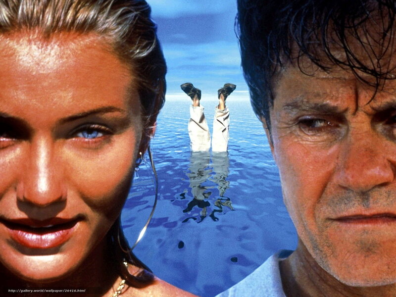 Two People in Water — Blue, Dramatic, Afternoon