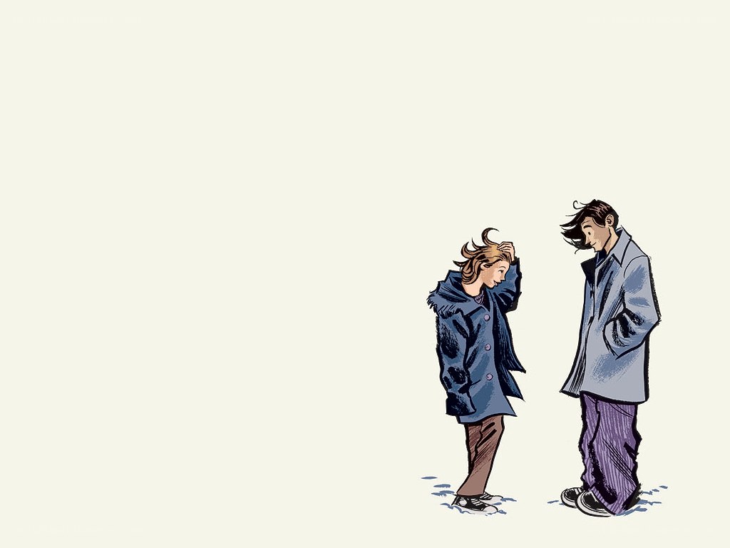 Two people in winter coats
